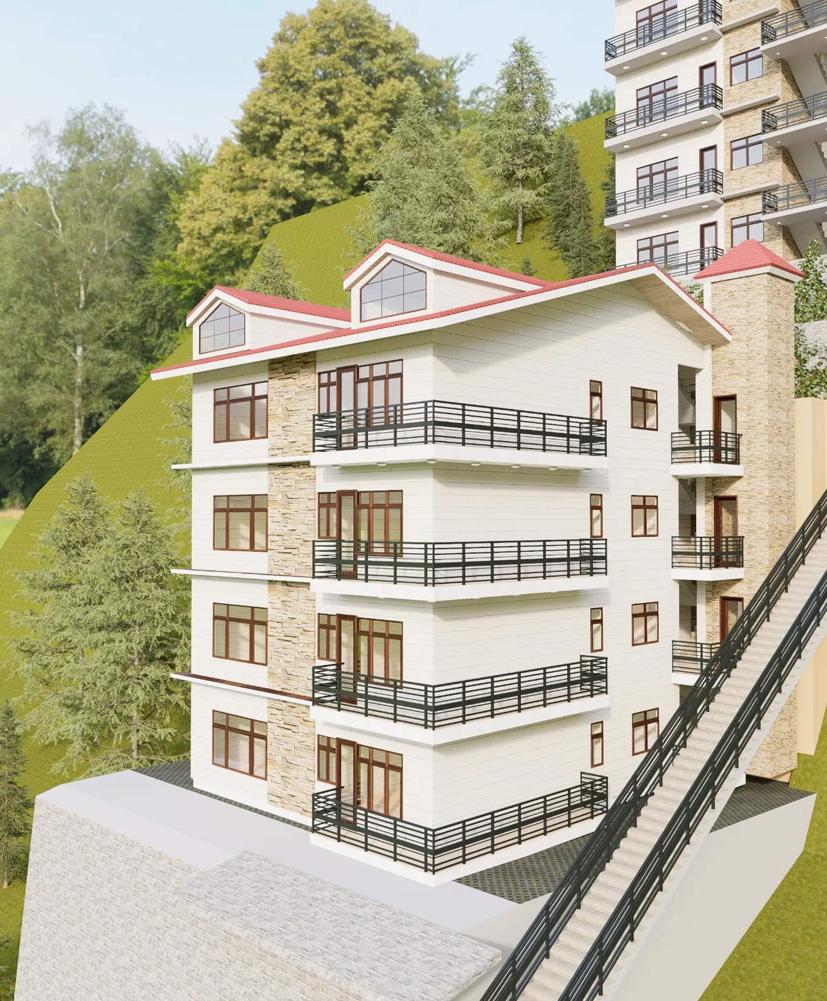 Render of Block B from another angle